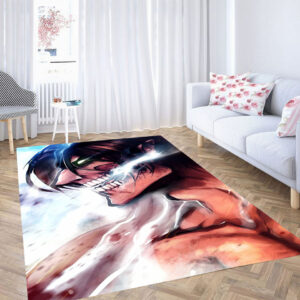 Attack On Titan Eren Tapis de salon Tapis de chambre Carpet Mat