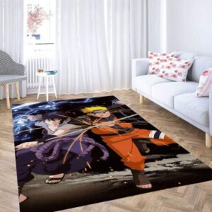 Naruto And Sasuke Tapis de salon Tapis de chambre Carpet Mat