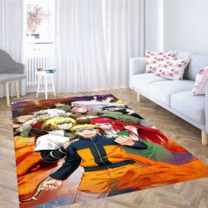 Naruto Fanart With All Characters Tapis de salon Tapis de chambre Carpet Mat