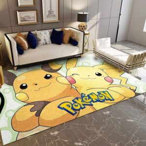 Pokemon Pika Pika Tapis de salon Tapis de chambre Carpet Mat
