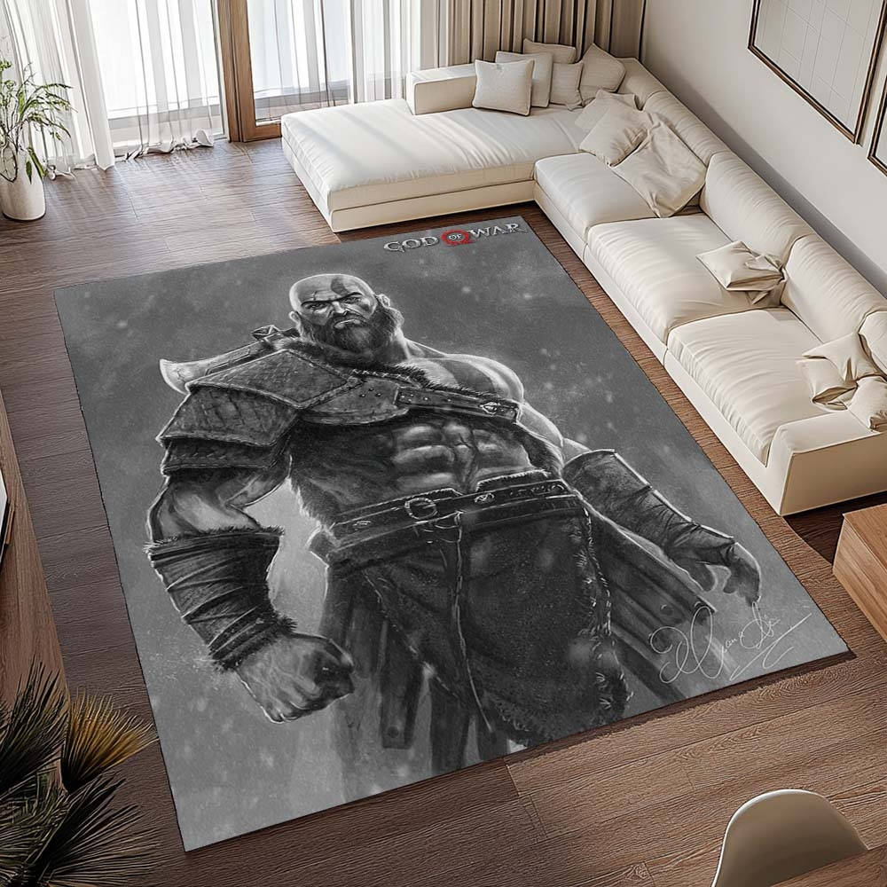 God Of War Ragnark Kratos Ghost Of Sparta 8 Tapis de salon, Impression Haute Définition Modèle Univers Fantastique