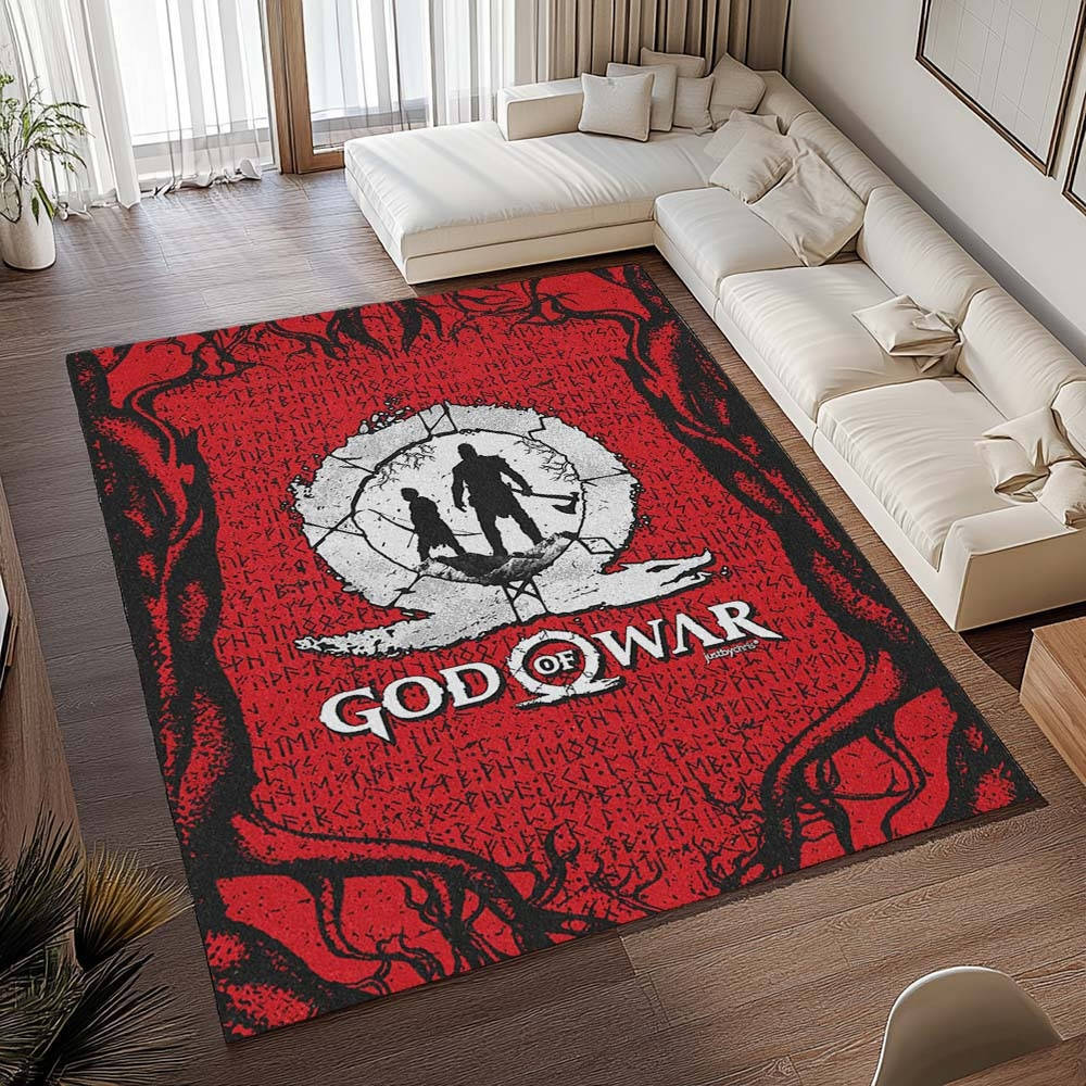 God Of War Ragnark Kratos Ghost Of Sparta Et Loki 3 Tapis de salon, Tapis de Salon Design Épique et Résistant