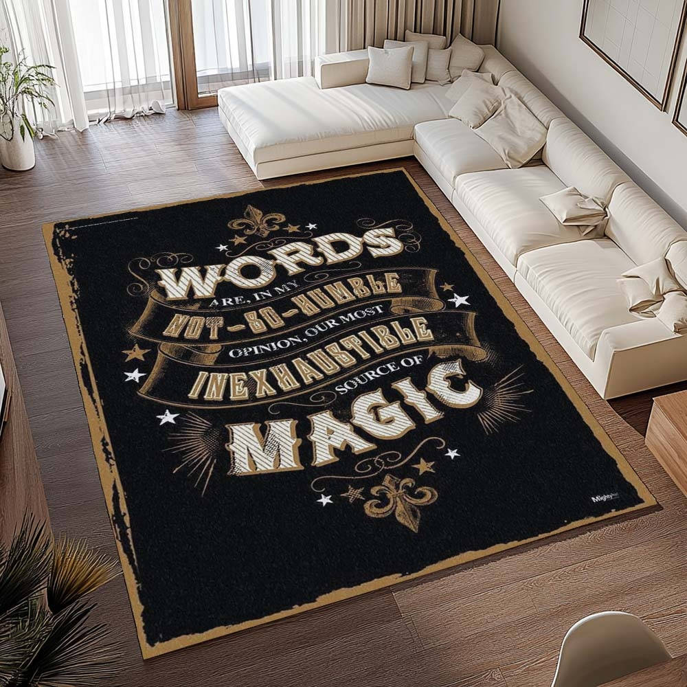 Citations De Dumbledore De Harry Potter Tapis de chambre, Décoration Intérieure Poudlard Rectangle Moelleux