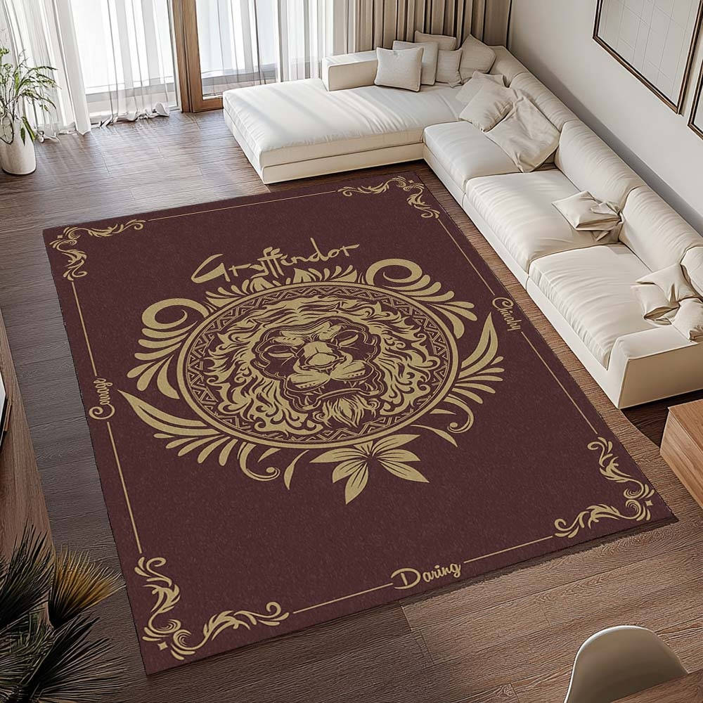 Gryffondor Harry Potter 3 Tapis de chambre, Tapis Magique Déco Chambre Enfant et Salon