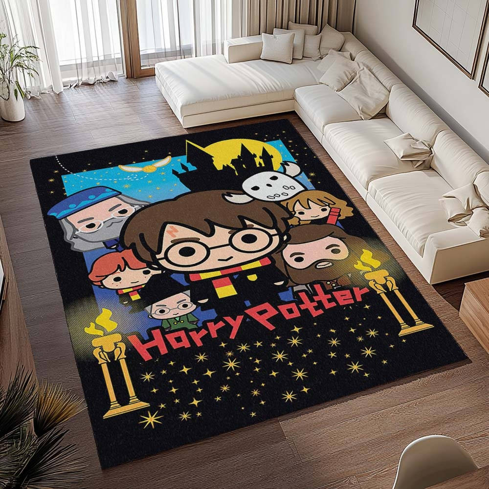 Harry Potter 11 Tapis de chambre, Idée Cadeau Saga Harry Potter Antidérapant