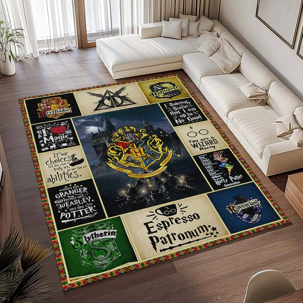 Harry Potter 15 Tapis de chambre, Tapis de Sol pour Chaise de Bureau et Chambre Ados