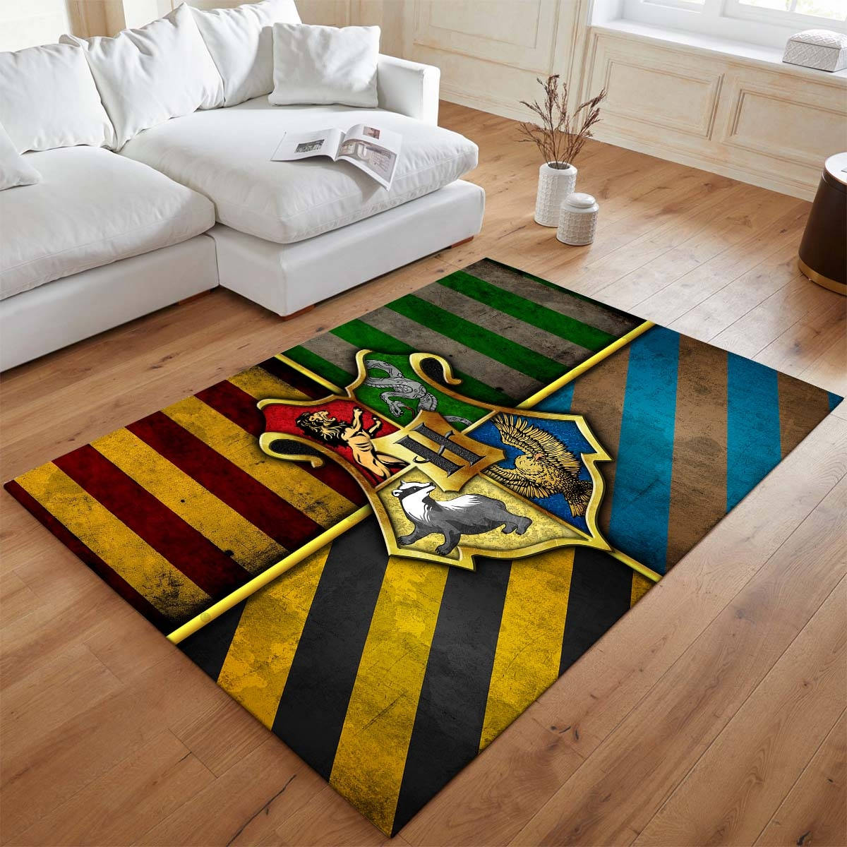 Harry Potter 16 Tapis de chambre, Impression Haute Définition Modèle Maison des Sorciers