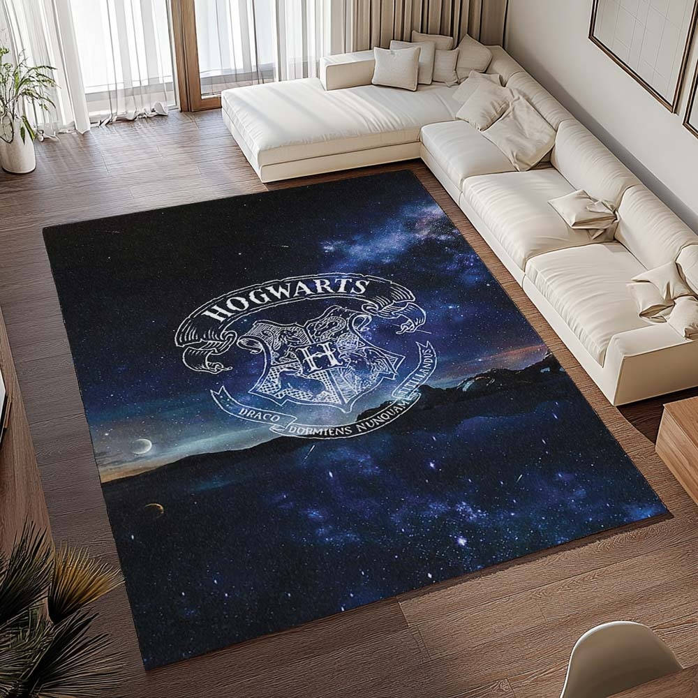 Harry Potter 17 Galaxie Tapis de chambre, Décoration Intérieure Poudlard Rectangle Moelleux