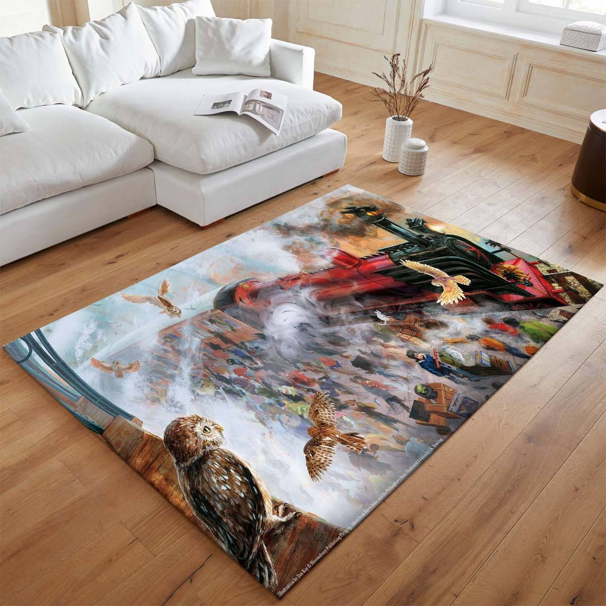 Harry Potter 8 Tapis de chambre, Tapis de Sol pour Chaise de Bureau et Chambre Ados