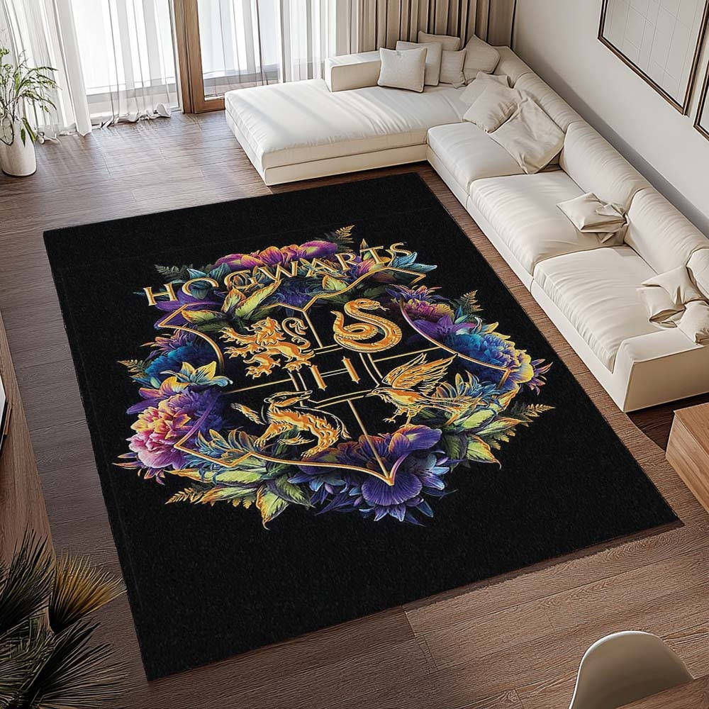 Harry Potter Cole De Poudlard 6 Tapis de chambre, Impression Haute Définition Modèle Maison des Sorciers