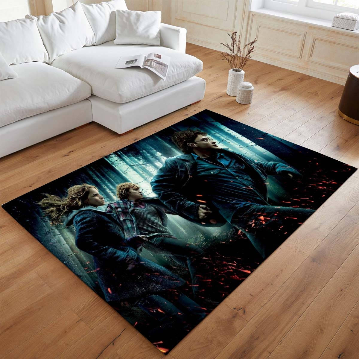 Harry Potter Et Les Reliques De La Mort - Partie 1 Tapis de chambre, Décoration Intérieure Poudlard Rectangle Moelleux