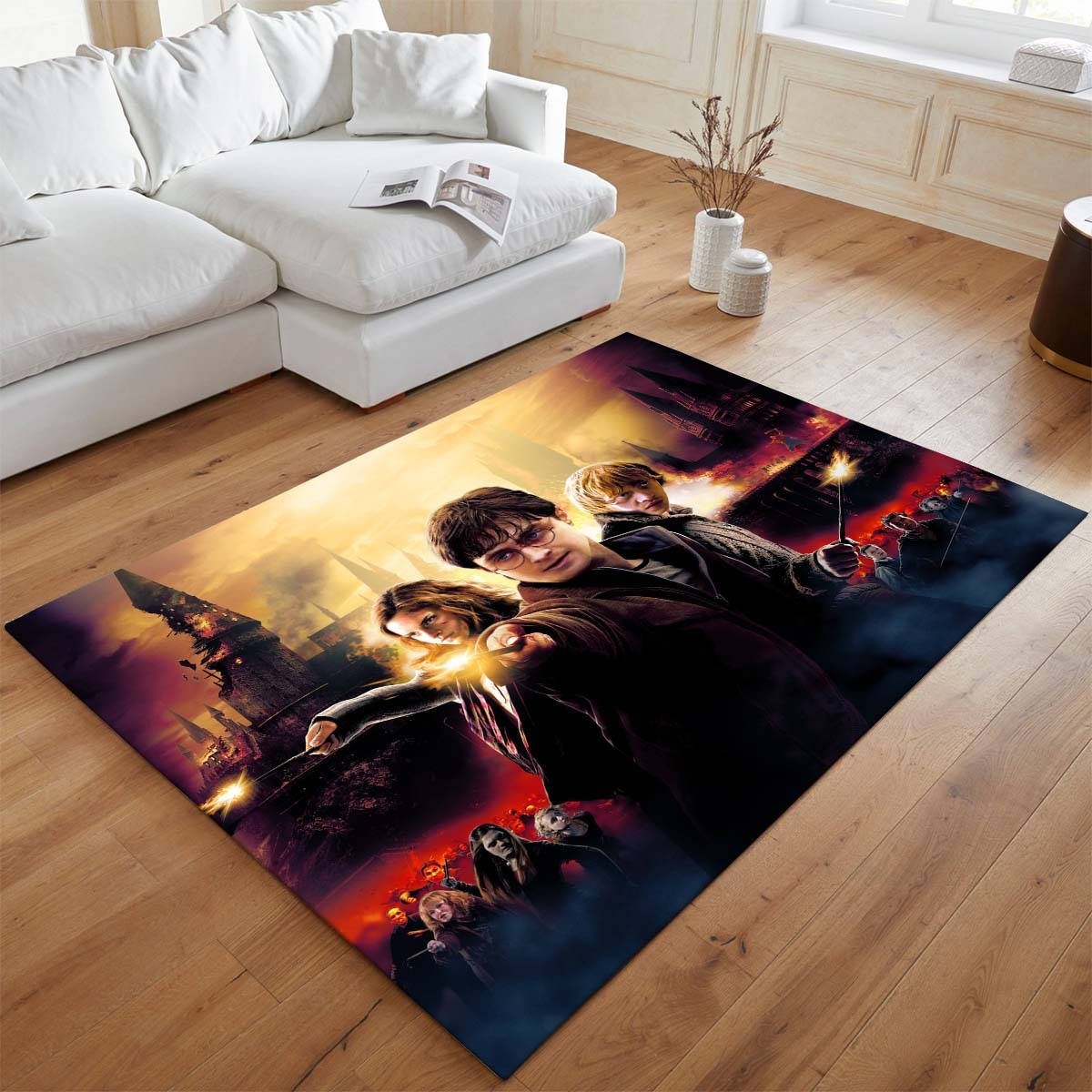 Harry Potter Et Les Reliques De La Mort Tapis de chambre, Décoration Intérieure Poudlard Rectangle Moelleux