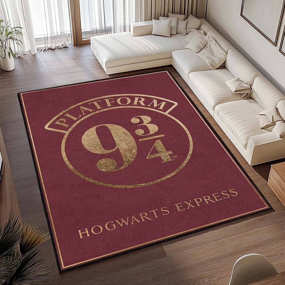 Harry Potter Poudlard Express Tapis de chambre, Idée Cadeau Saga Harry Potter Antidérapant