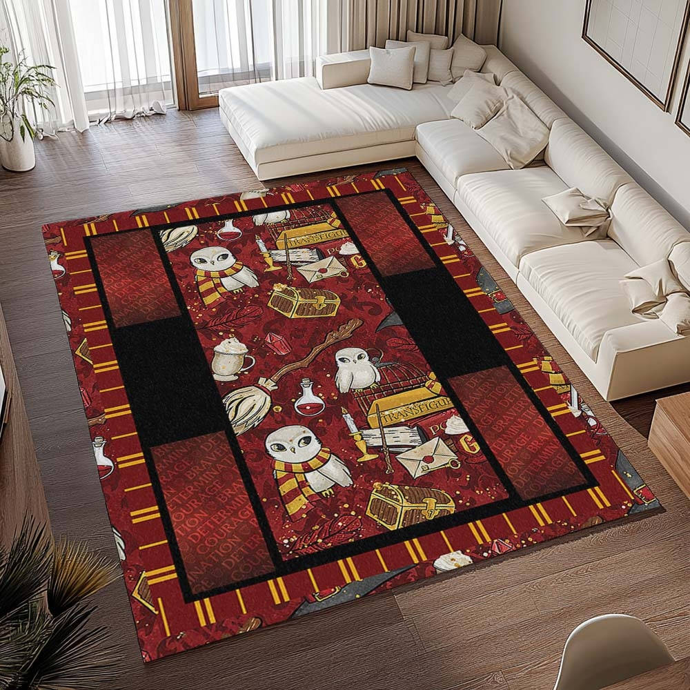 Hibou Harry Potter Tapis de chambre, Grand Tapis de Sol Grand Format Univers Fantastique