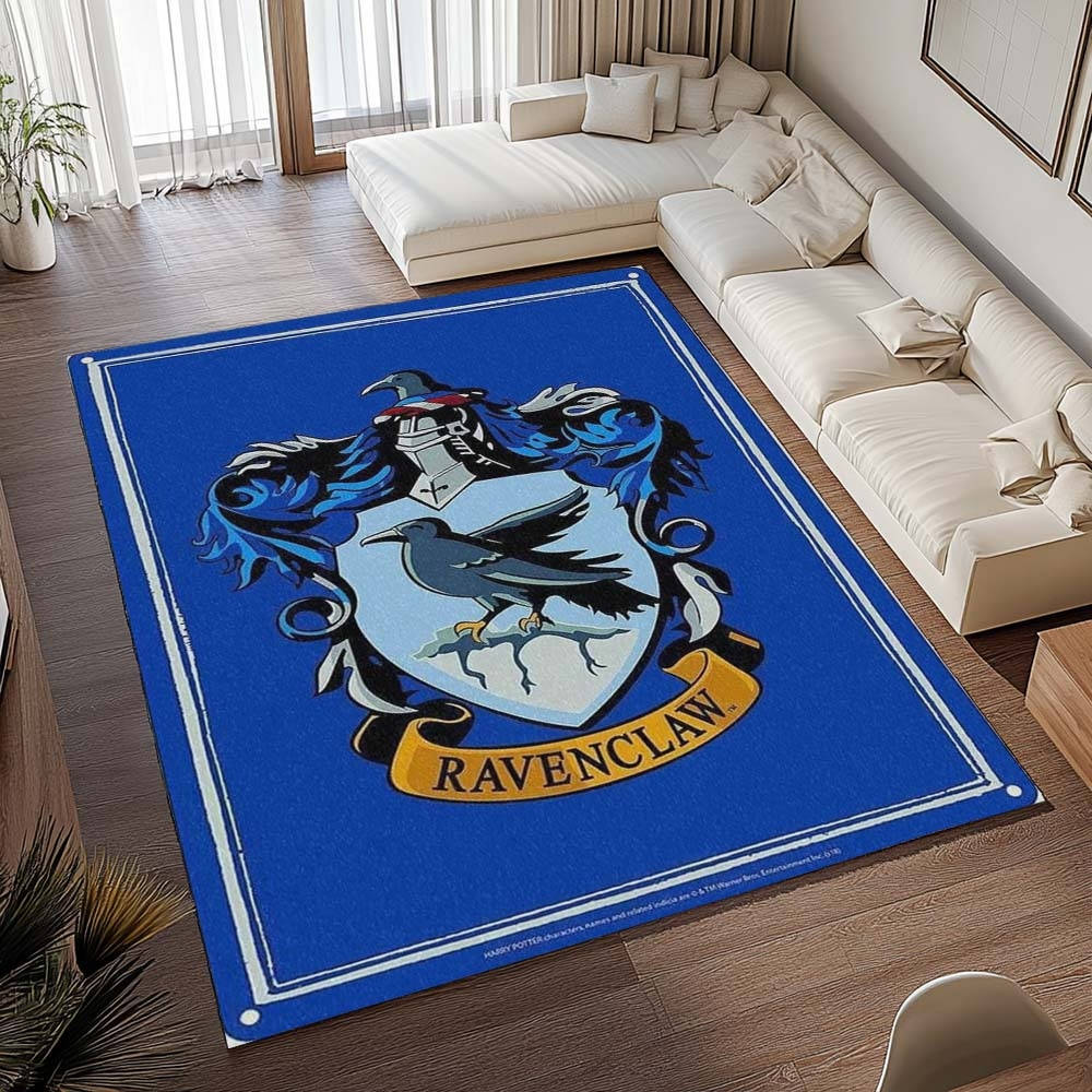 Logo Bleu De La Maison Serdaigle Harry Potter Tapis de chambre, Tapis Magique Déco Chambre Enfant et Salon