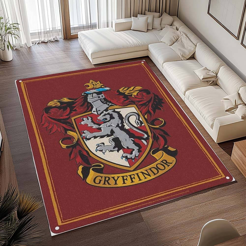 Logo De La Maison Gryffondor Harry Potter Tapis de chambre, Tapis Poil Court Facile à Nettoyer pour Bureau Geek