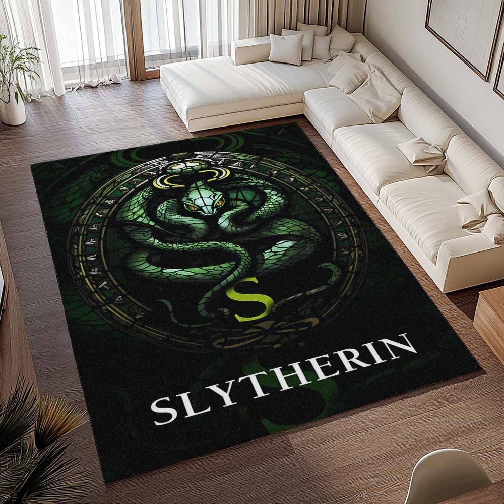 Logo Vert De La Maison Serpentard Harry Potter 02 Tapis de chambre, Tapis de Sol pour Chaise de Bureau et Chambre Ados