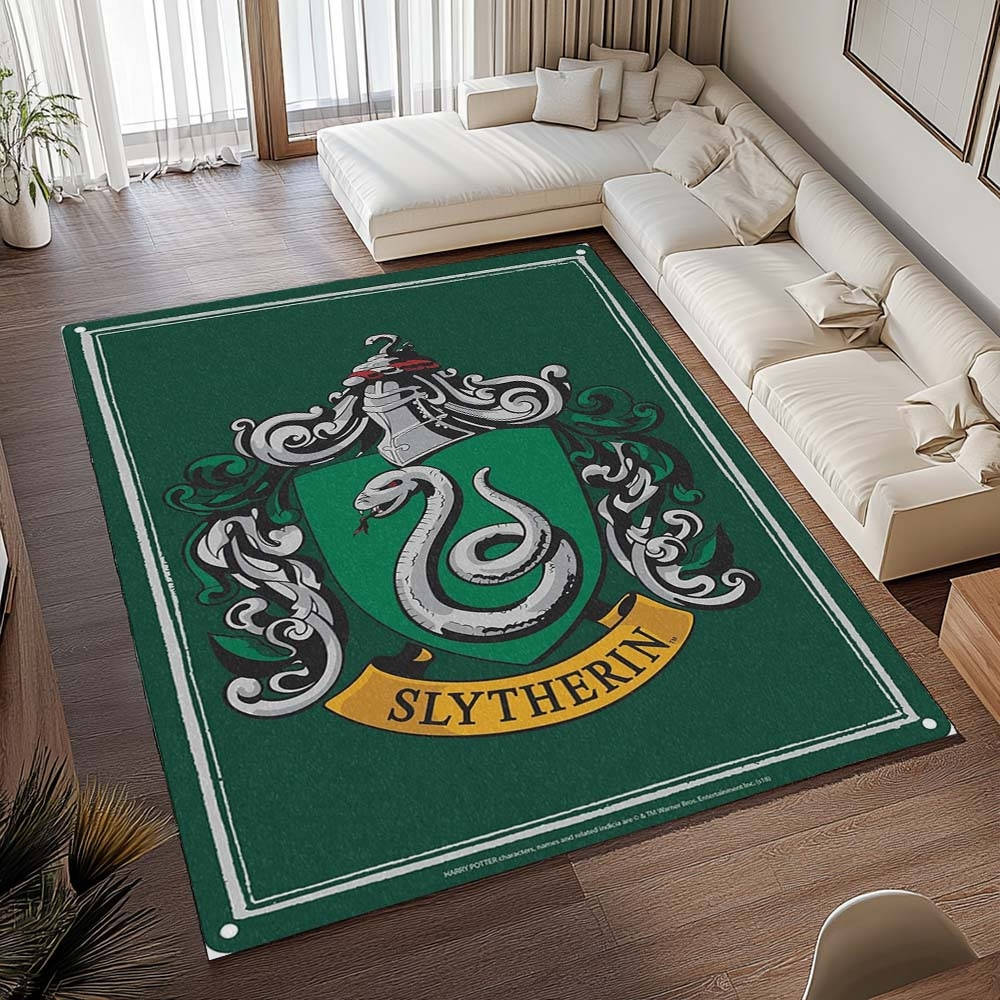Logo Vert De La Maison Serpentard Harry Potter Tapis de chambre, Tapis de Salon Design Magique et Résistant