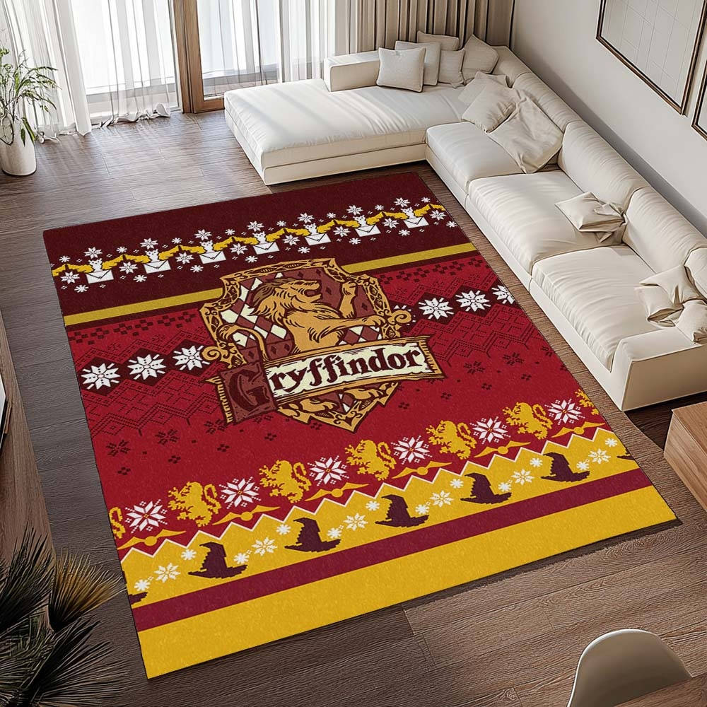 Maison Gryffondor Harry Potter 05 Tapis de chambre, Impression Haute Définition Modèle Maison des Sorciers