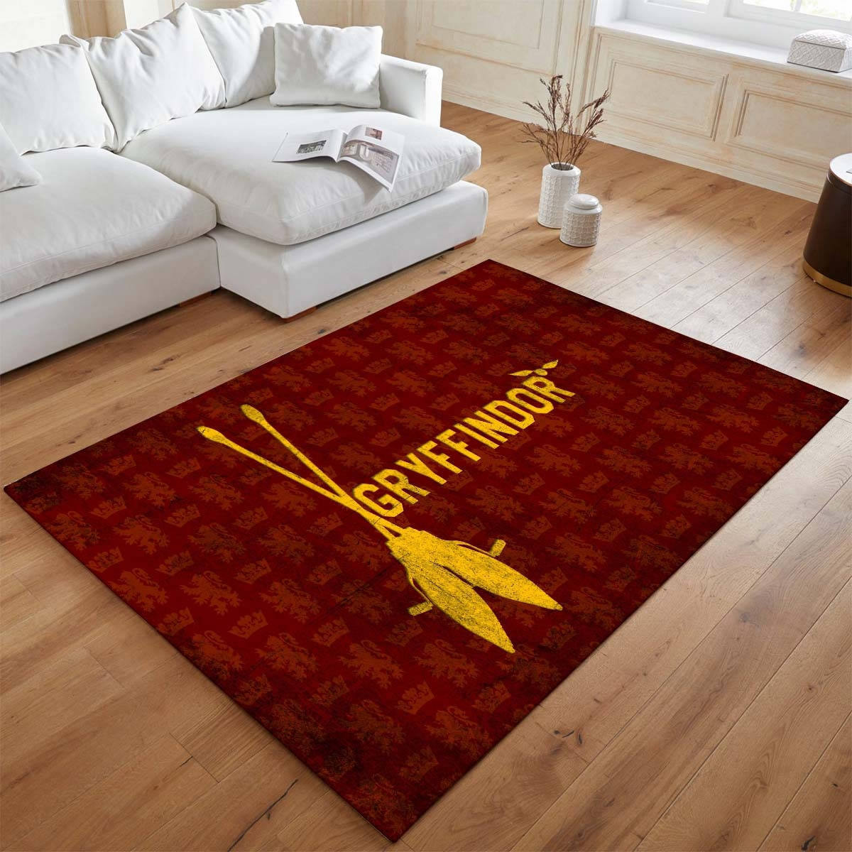 Maison Gryffondor Harry Potter 08 Tapis de chambre, Tapis de Sol pour Chaise de Bureau et Chambre Ados