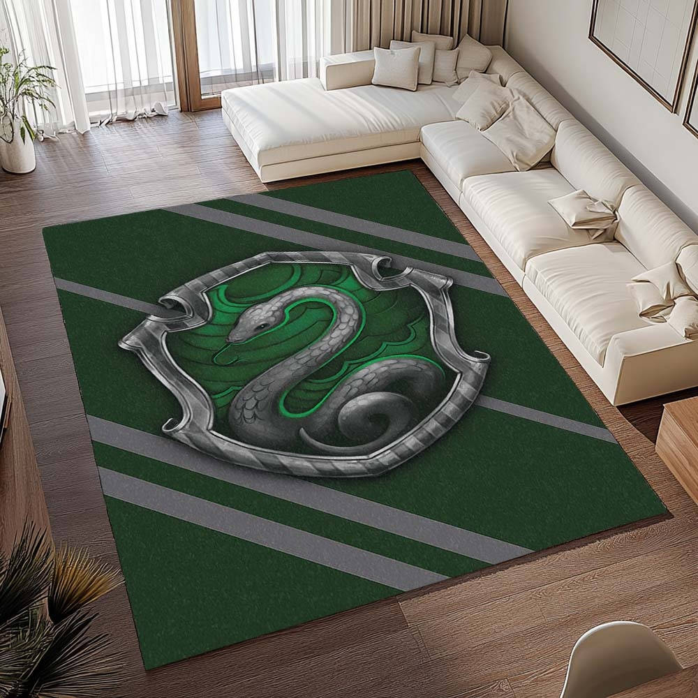 Maison Serpentard Harry Potter 02 Tapis de chambre, Tapis Magique Déco Chambre Enfant et Salon