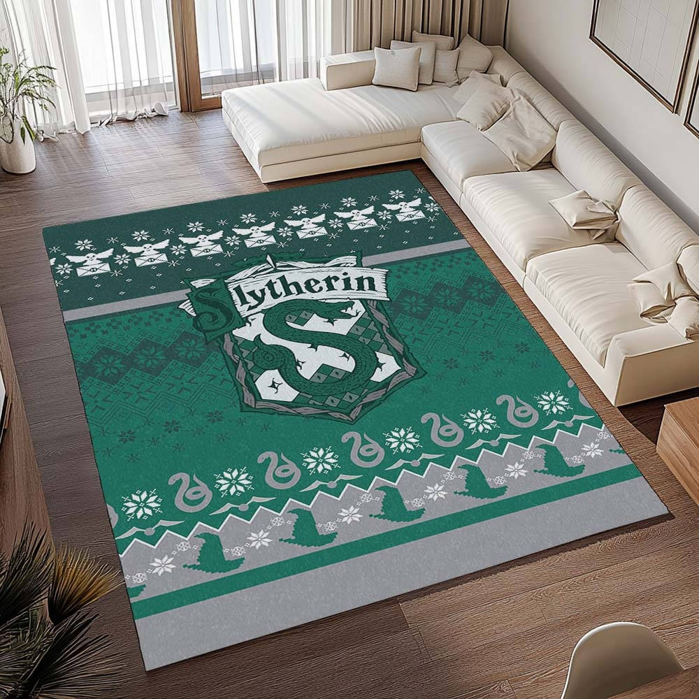 Maison Serpentard Harry Potter 03 Tapis de chambre, Style École de Magie Imprimé pour Chambre de Sorcier