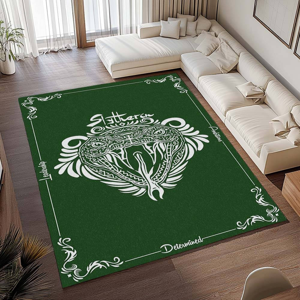 Maison Serpentard Harry Potter 04 Tapis de chambre, Idée Cadeau Saga Harry Potter Antidérapant