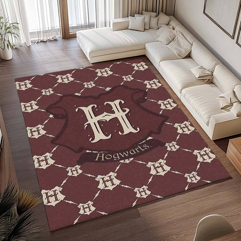 Motif Du Logo De L'cole De Poudlard De Harry Potter Tapis de chambre, Tapis de Salon Design Magique et Résistant