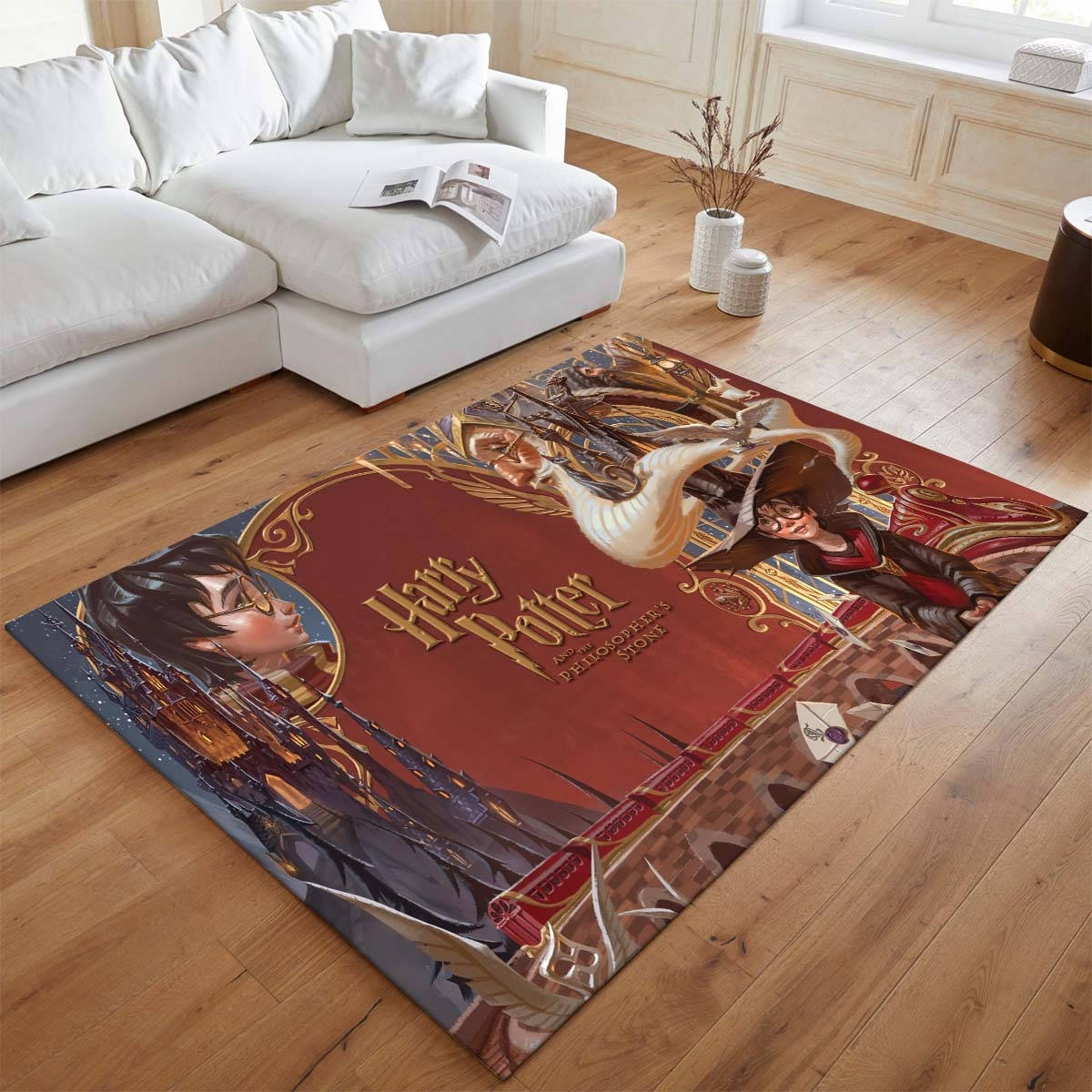 Personnages D'harry Potter 3 Tapis de chambre, Idée Cadeau Saga Harry Potter Antidérapant