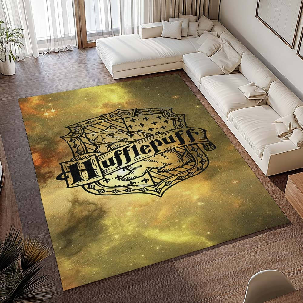 Poufsouffle Harry Potter 1 Tapis de chambre, Idée Cadeau Saga Harry Potter Antidérapant