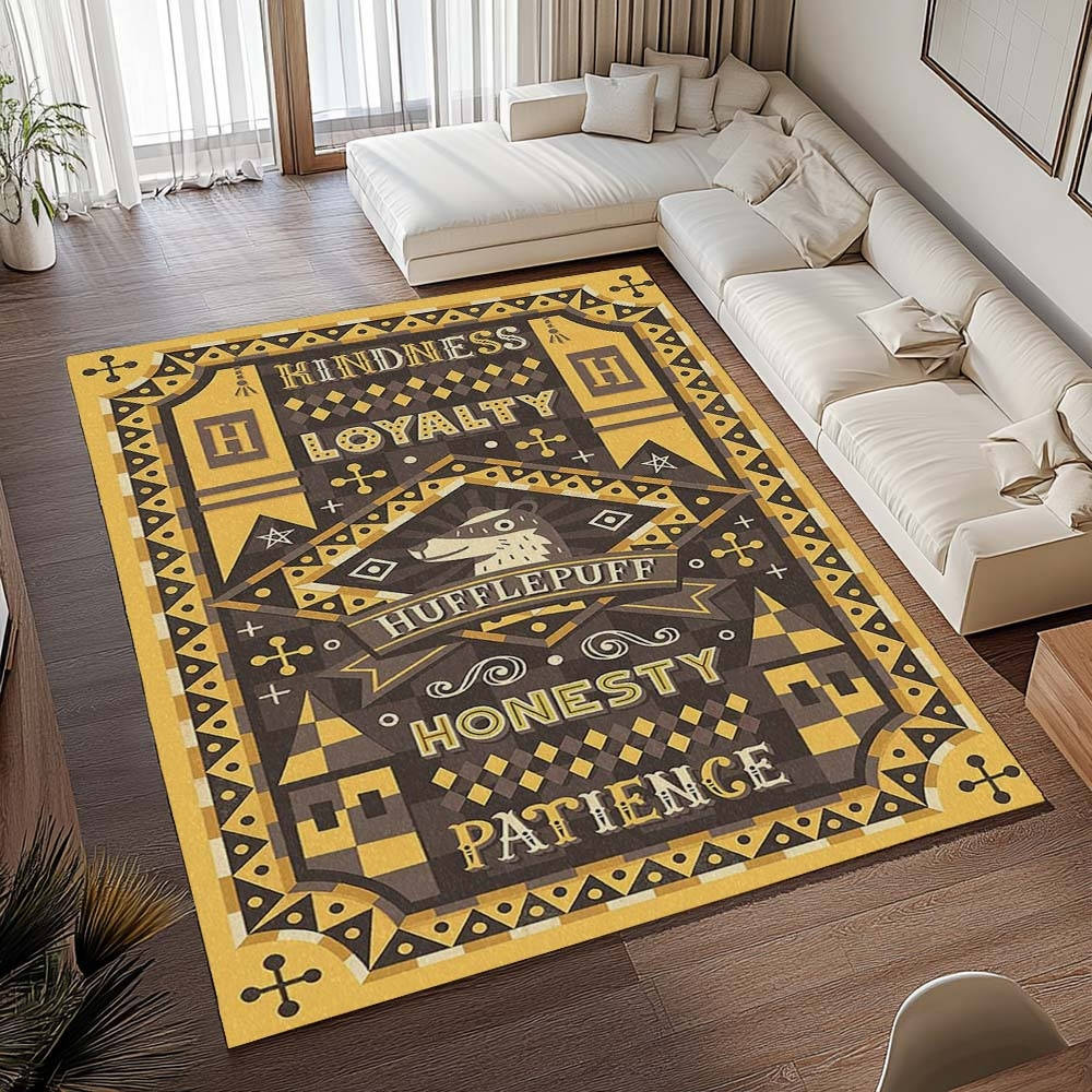 Poufsouffle Harry Potter 5 Tapis de chambre, Tapis Magique Déco Chambre Enfant et Salon