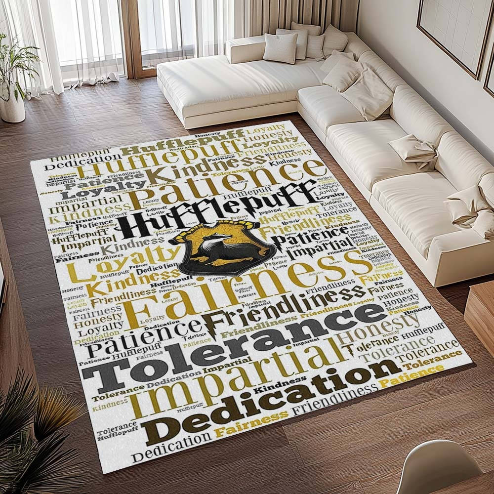 Poufsouffle Harry Potter 6 Tapis de chambre, Tapis de Salon Design Magique et Résistant