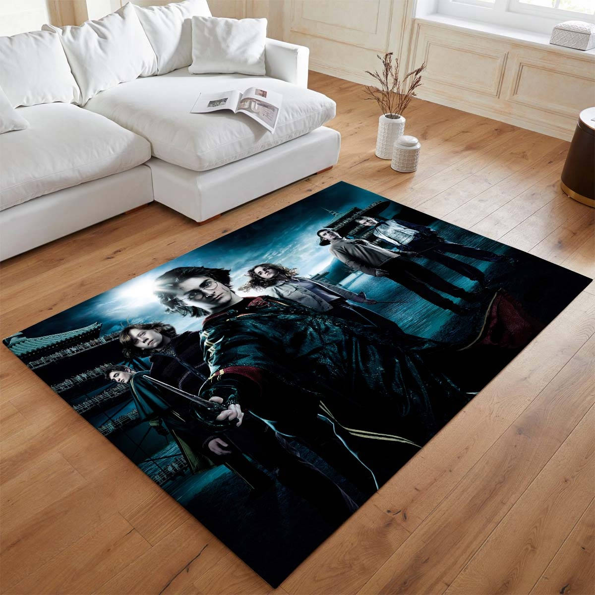 Ron Weasley Hermione Granger Harry Potter Et La Coupe De Feu Tapis de chambre, Tapis de Sol pour Chaise de Bureau et Chambre Ados