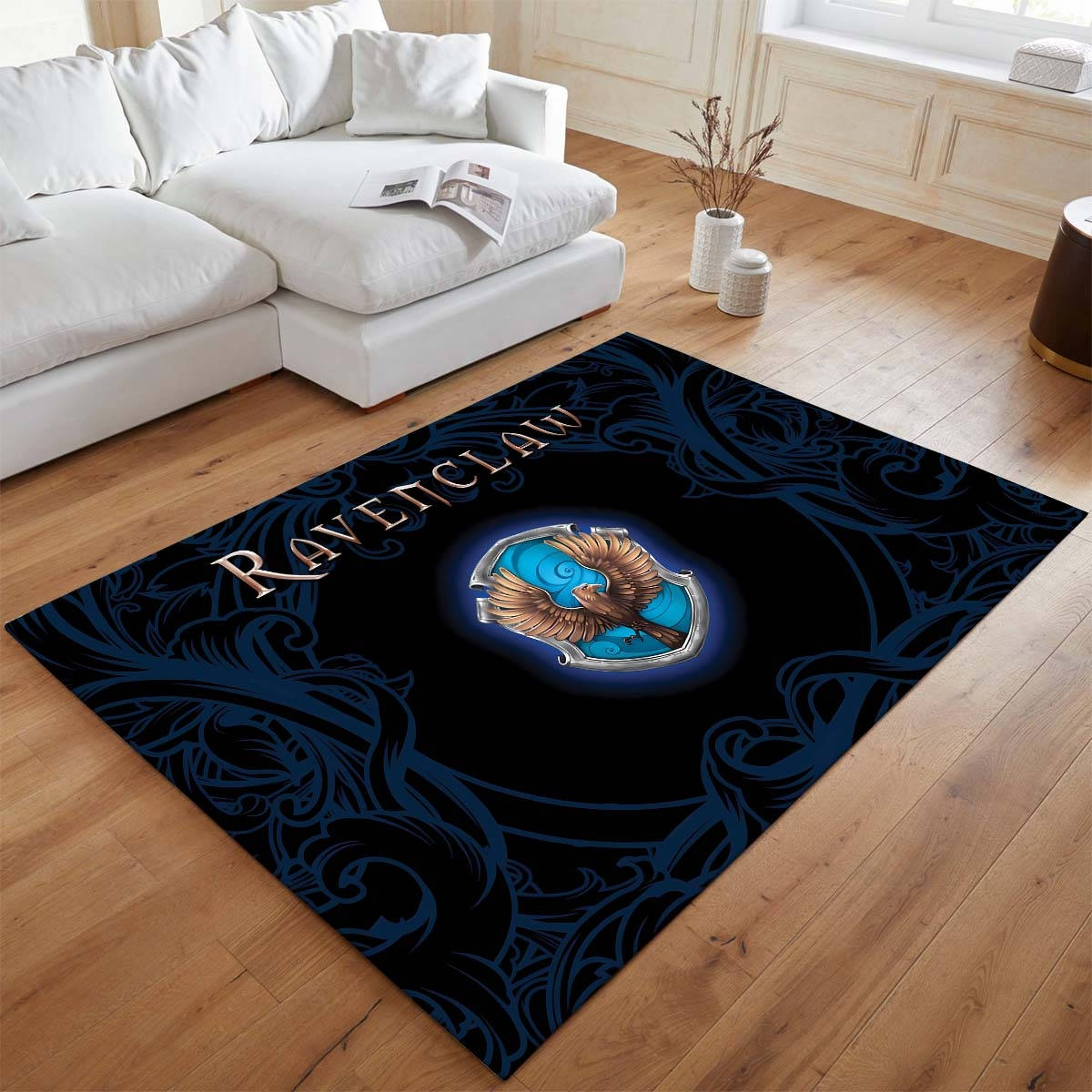Serdaigle Harry Potter 3 Tapis de chambre, Style École de Magie Imprimé pour Chambre de Sorcier