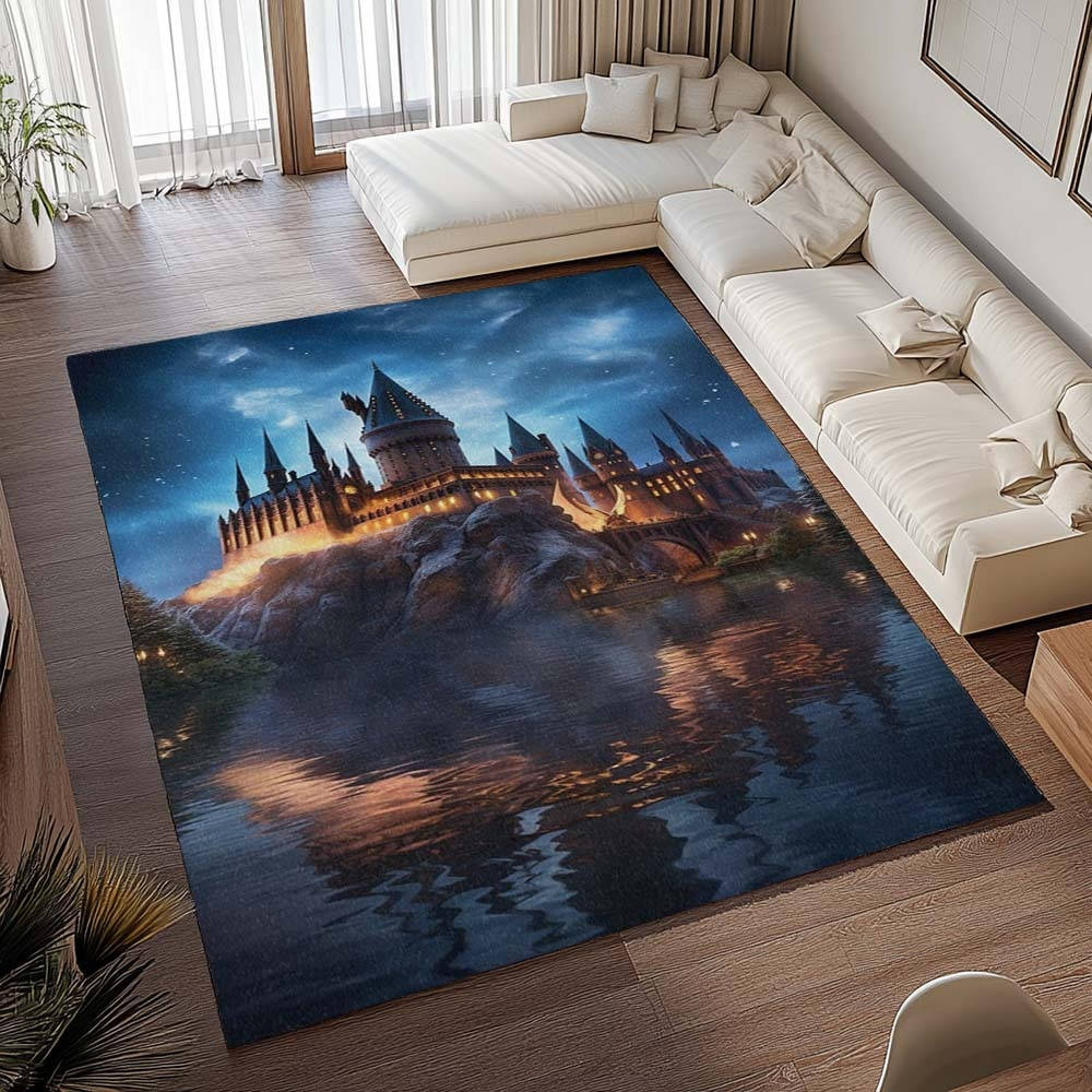 Soire D'cole Harry Potter Poudlard 03 Tapis de chambre, Tapis de Salon Design Magique et Résistant