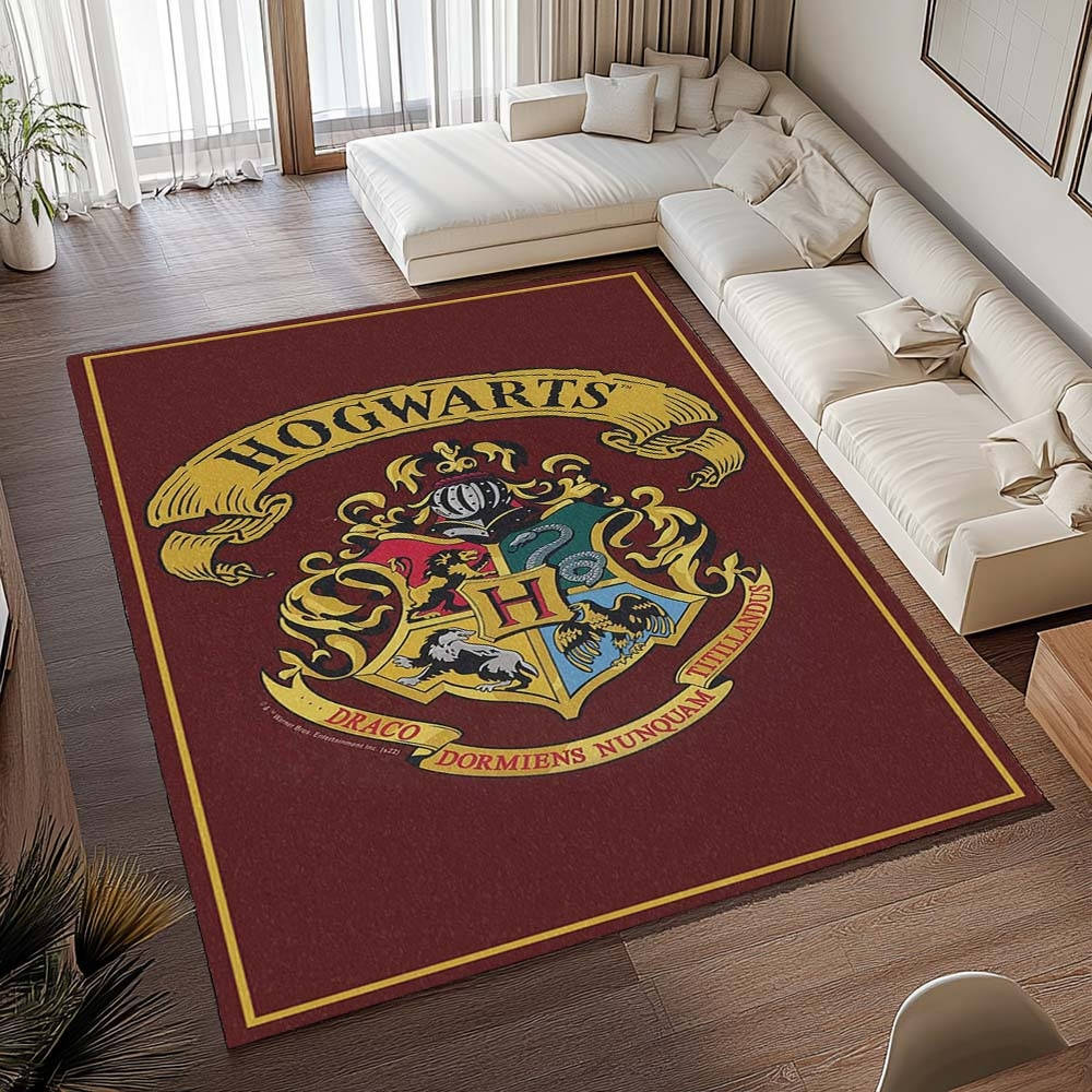 Style Spcial Du Logo De L'cole De Poudlard De Harry Potter Tapis de chambre, Tapis Magique Déco Chambre Enfant et Salon