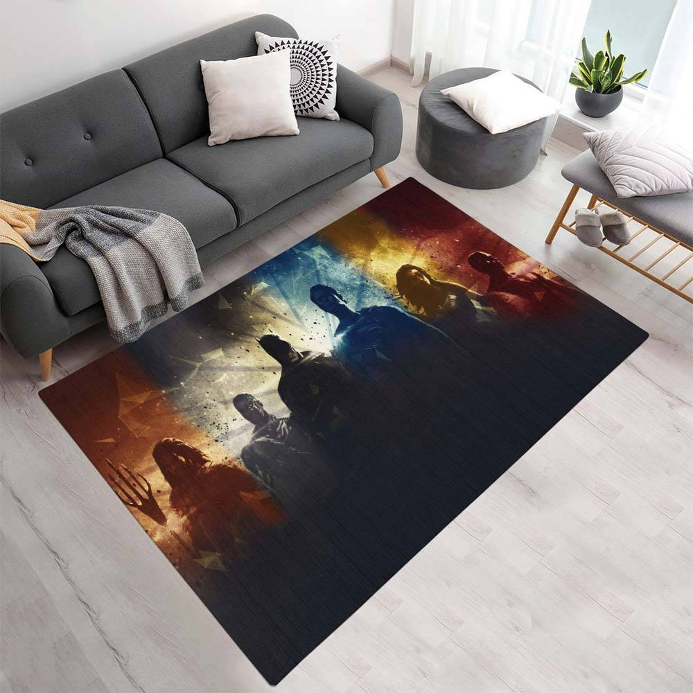 La Meilleure Ligue Des Justiciers Tapis, Décoration Intérieure Ligue des Justiciers Rectangle Moelleux