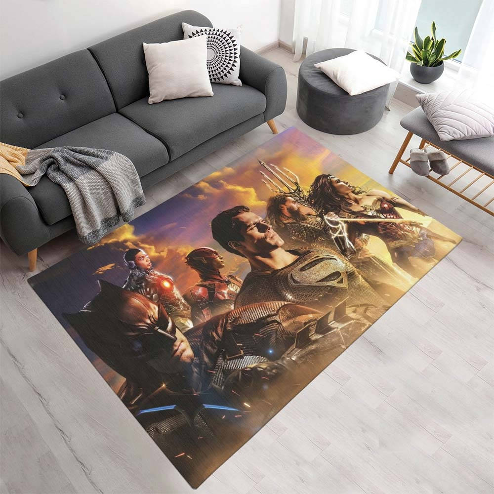 Ligue Des Justiciers Tous Les Personnages 18 Tapis, Idée Cadeau Justice League Antidérapant