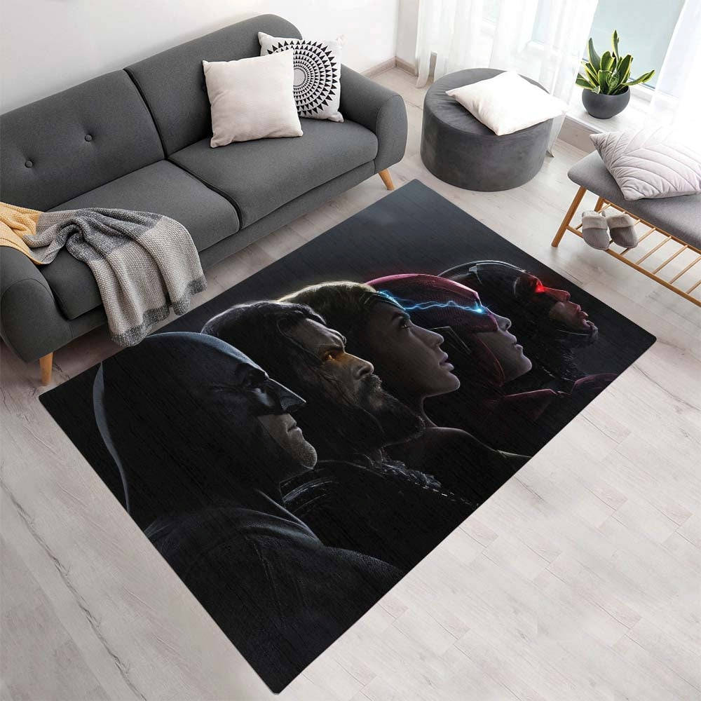 Ligue Des Justiciers Tous Les Personnages 19 Tapis, Idée Cadeau Justice League Antidérapant