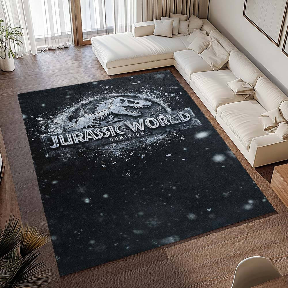 Jurassic Park 5 Tapis de salon, Tapis Poil Court Facile à Nettoyer pour Bureau et Salle de Jeux