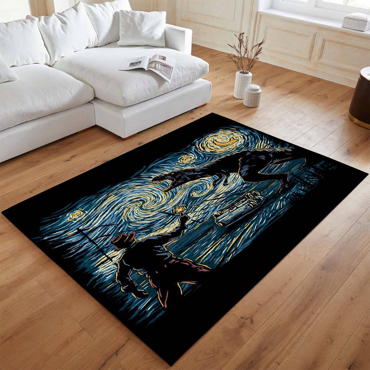 Jurassic Park 8 Tapis de salon, Décoration Intérieure Monde Perdu Rectangle Moelleux