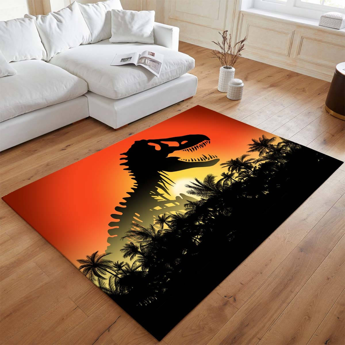 Jurassic Park Tapis de salon, Tapis de Salon Design Aventure et Résistant