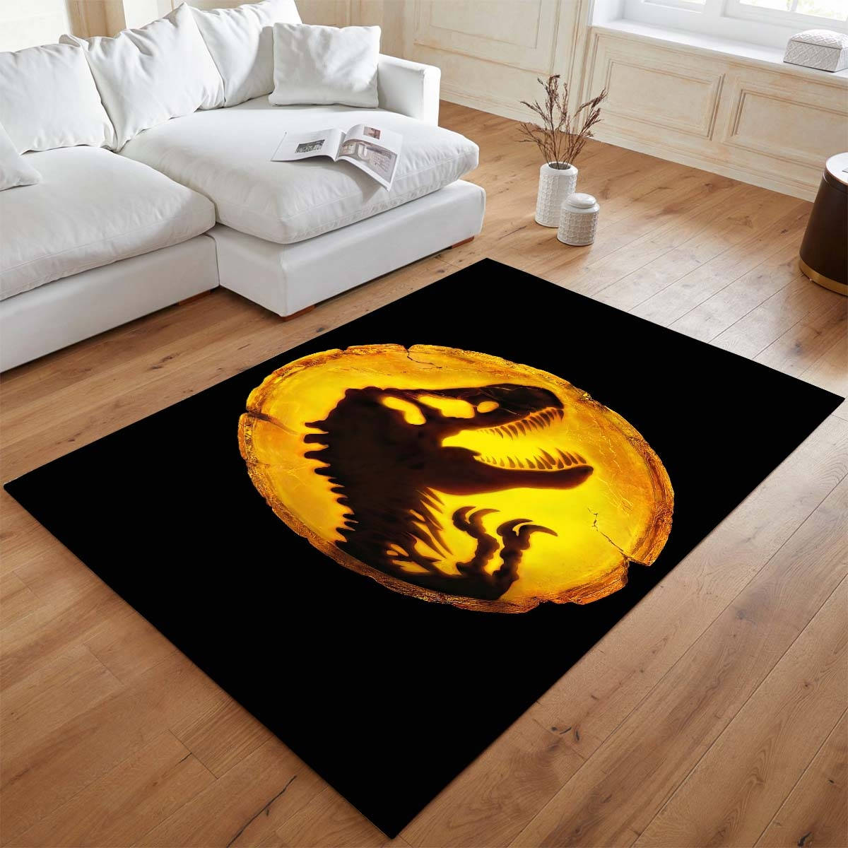 Les Dinosaures De Jurassic World 2 Tapis de salon, Tapis Dinosaure Déco Salon et Chambre Enfant