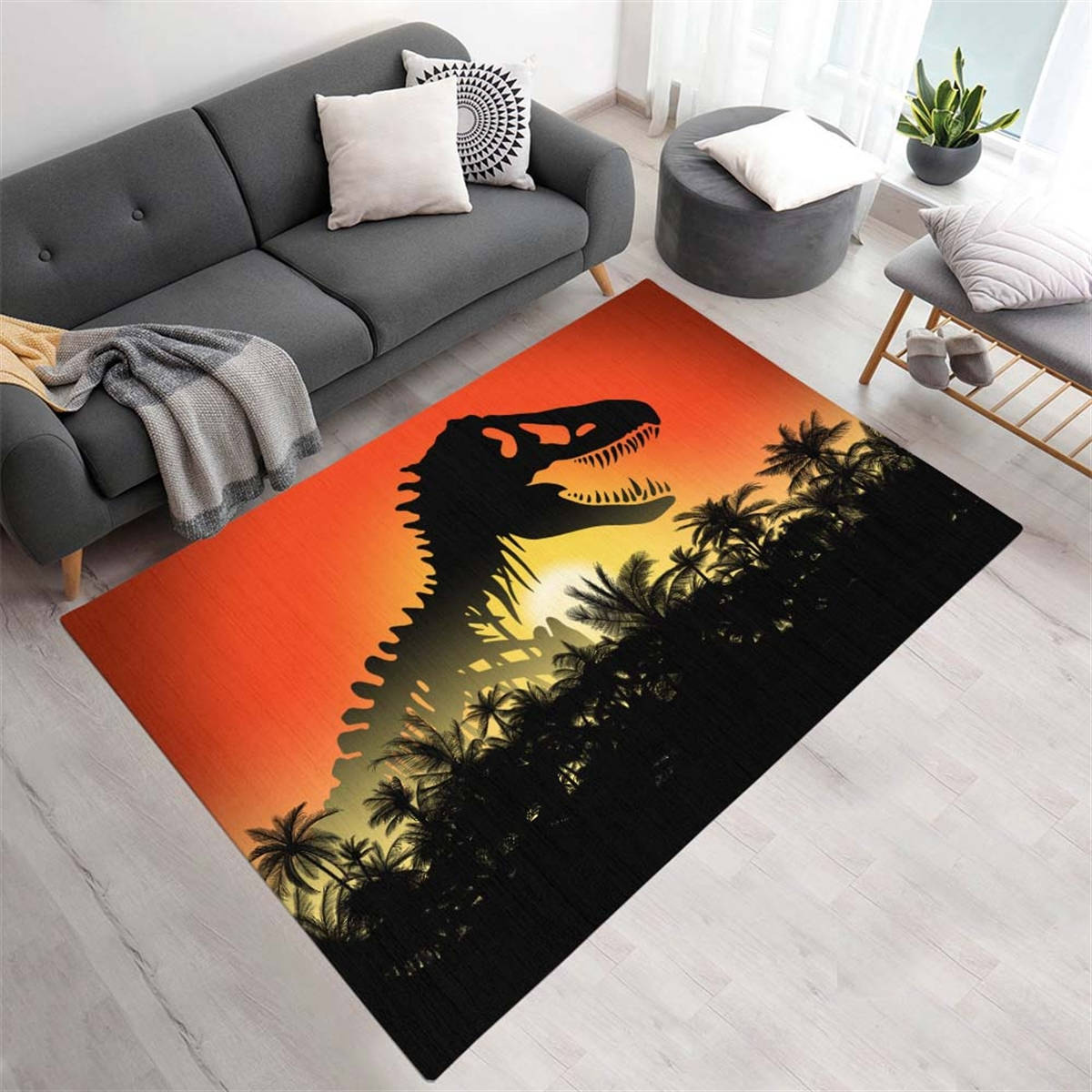Jurassic Park Tapis de salon, Tapis de Salon Design Aventure et Résistant