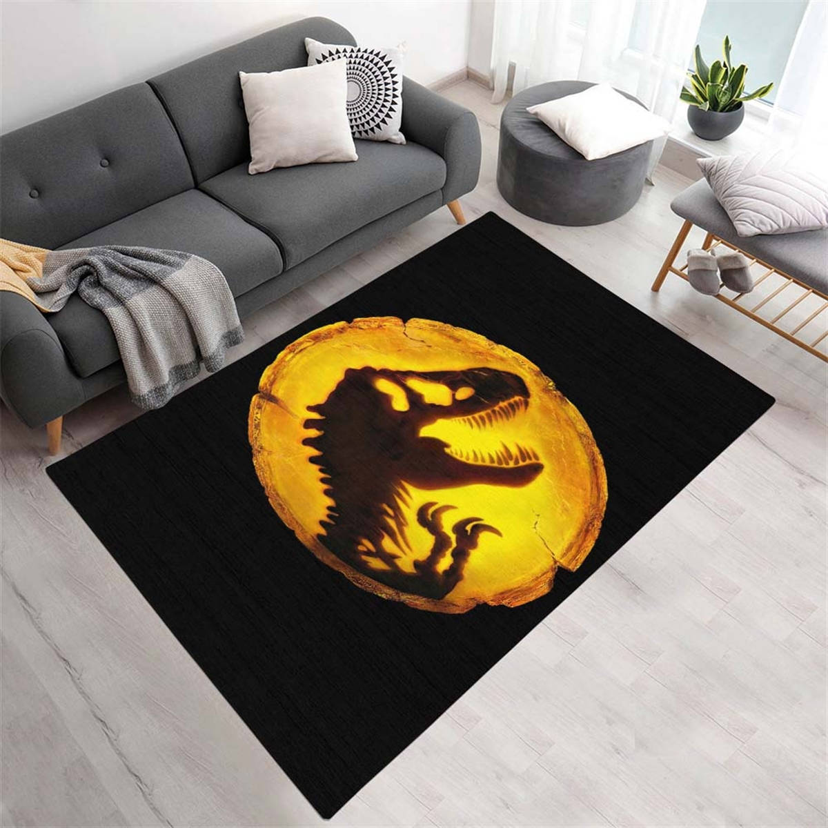 Les Dinosaures De Jurassic World 2 Tapis de salon, Tapis Dinosaure Déco Salon et Chambre Enfant